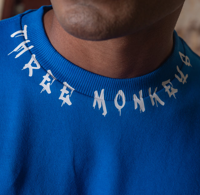 Unisex Monkeys Blue Tee