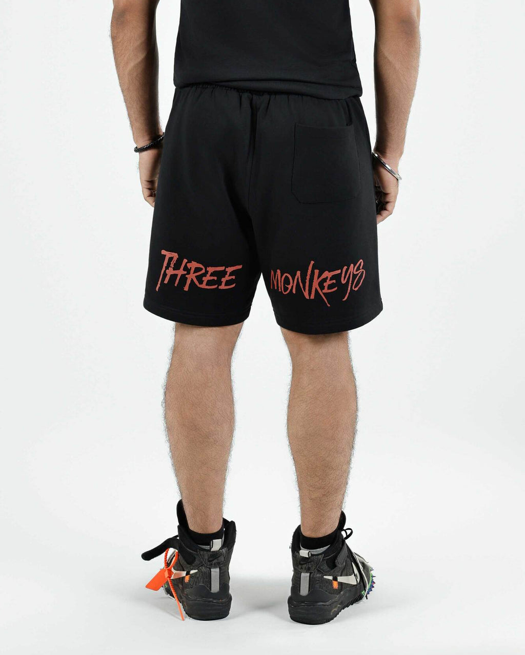 Black Three Monkeys Shorts