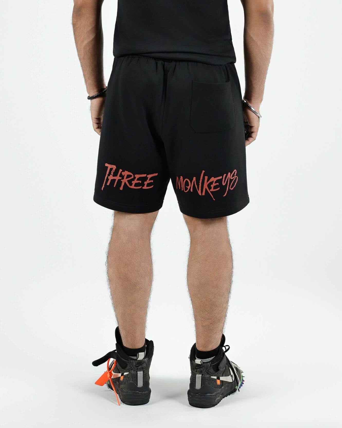 Black Three Monkeys Shorts