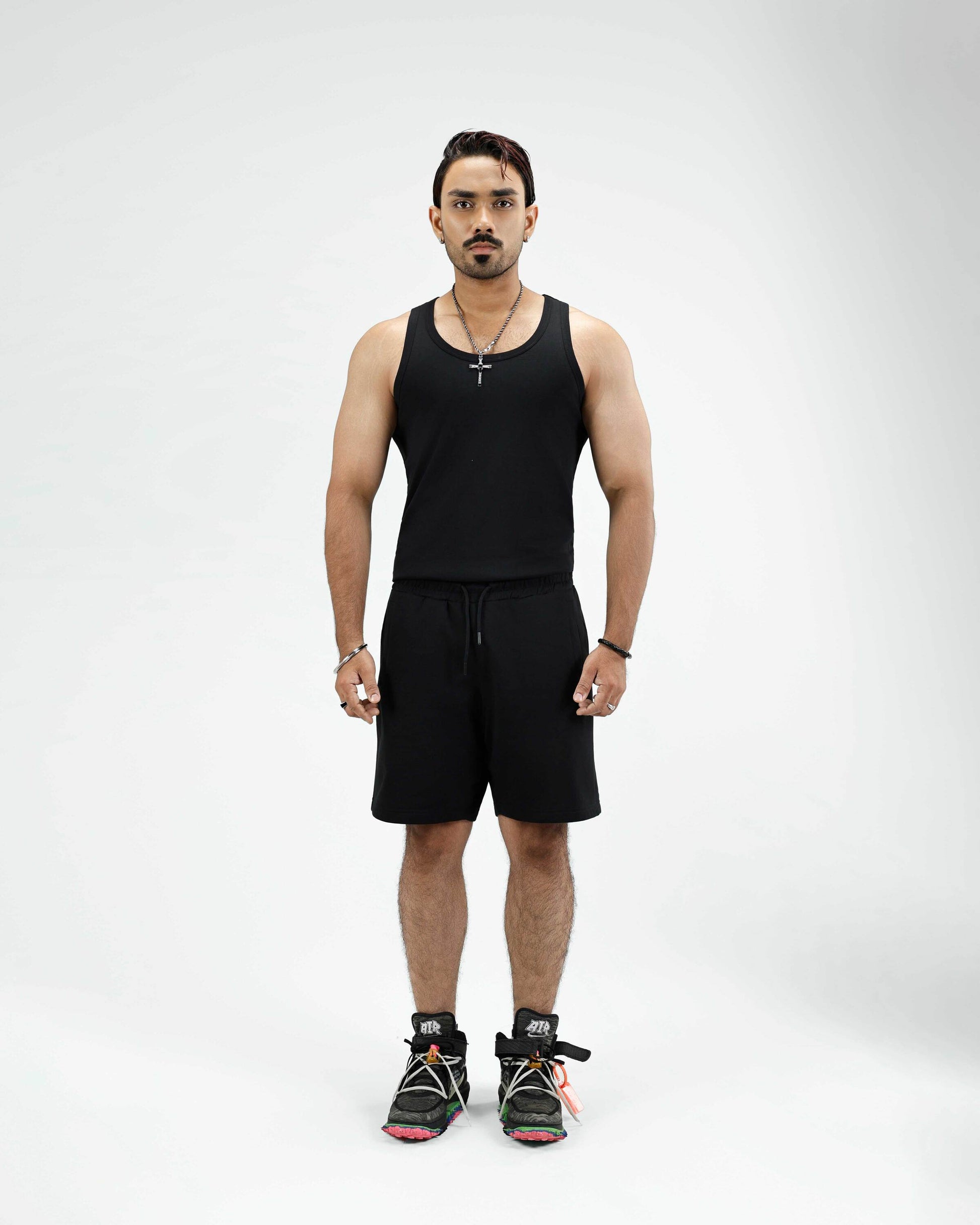 Black Three Monkeys Shorts