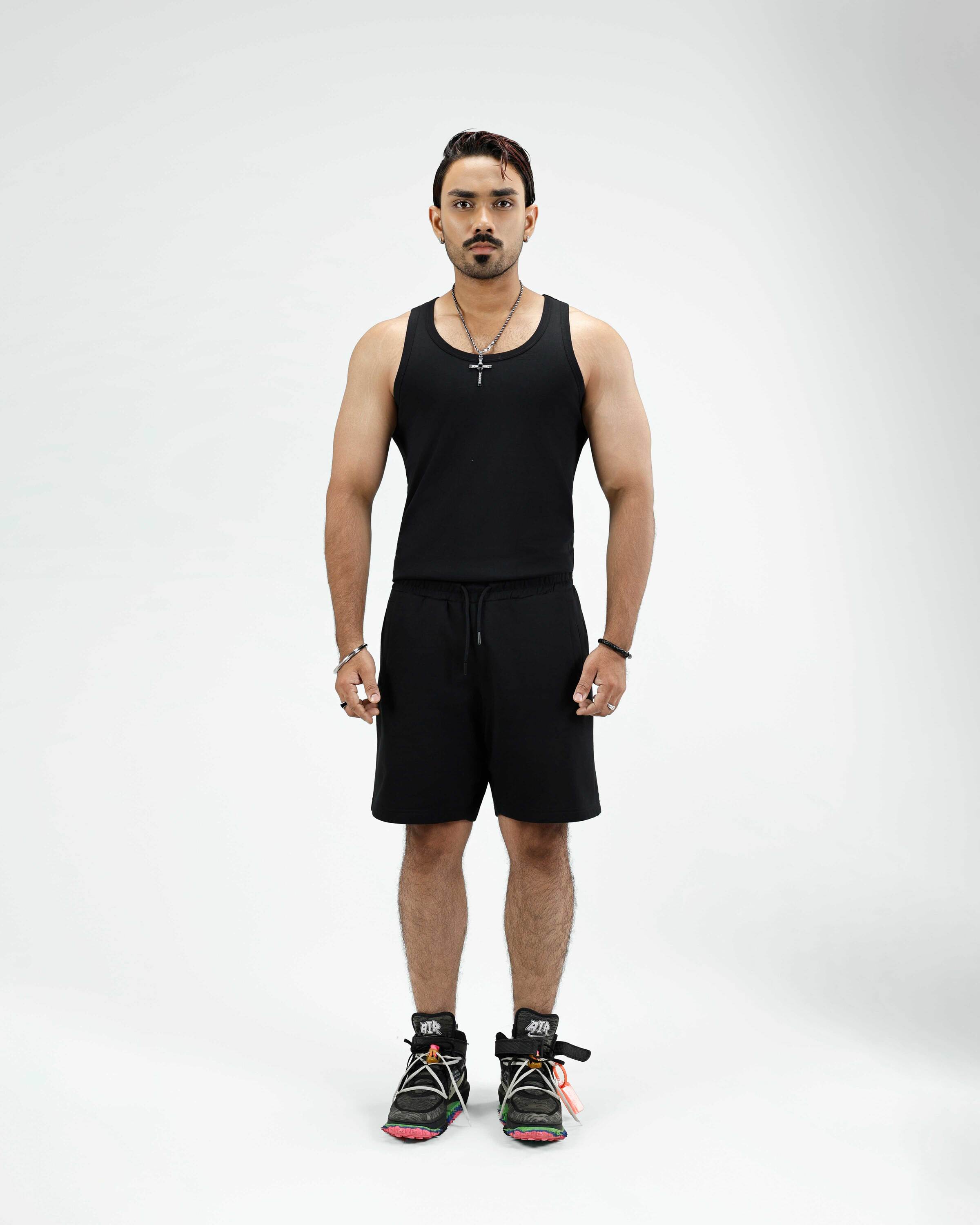 Black Three Monkeys Shorts