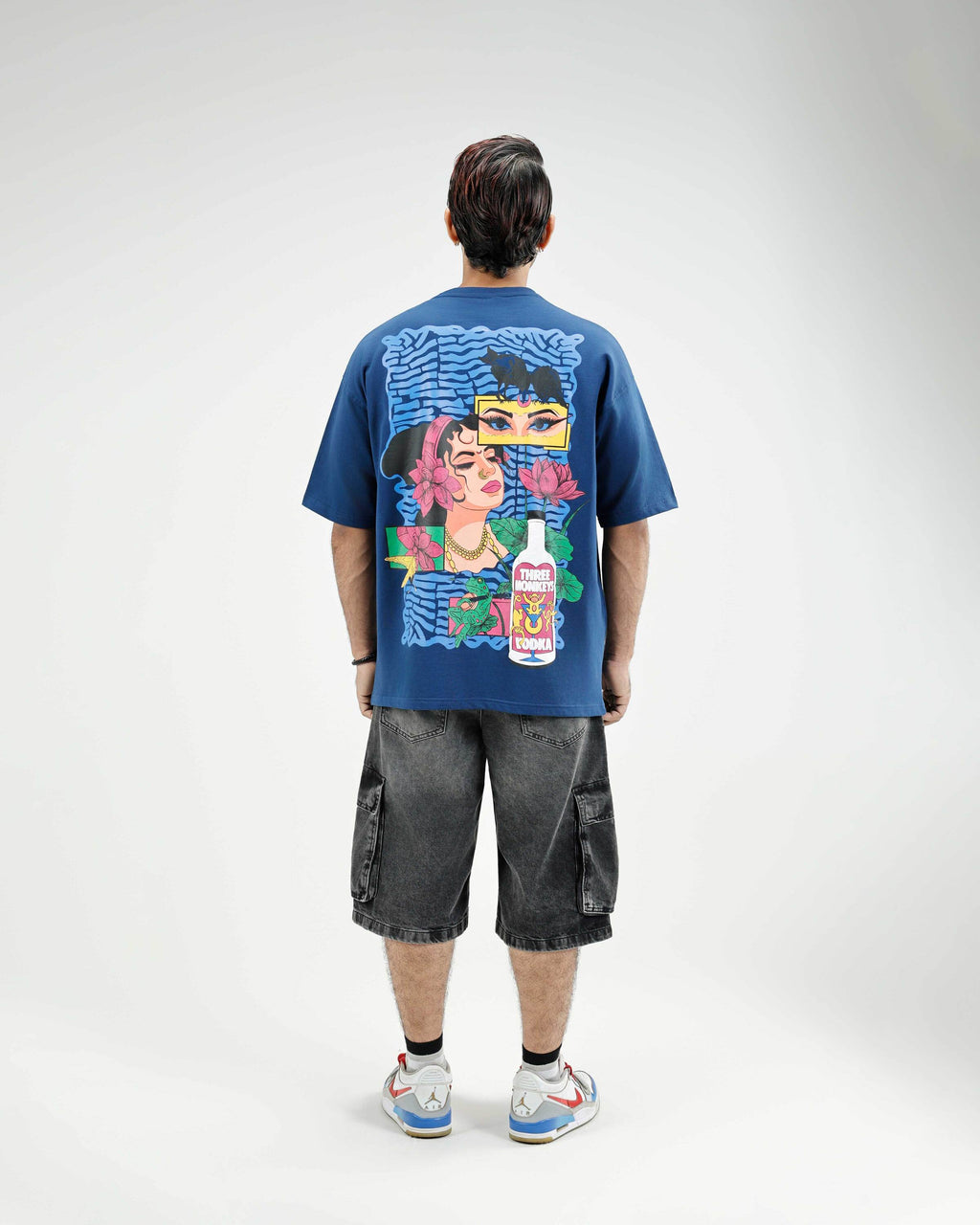 Navy Blue Unbottled Faith Zipper Tee