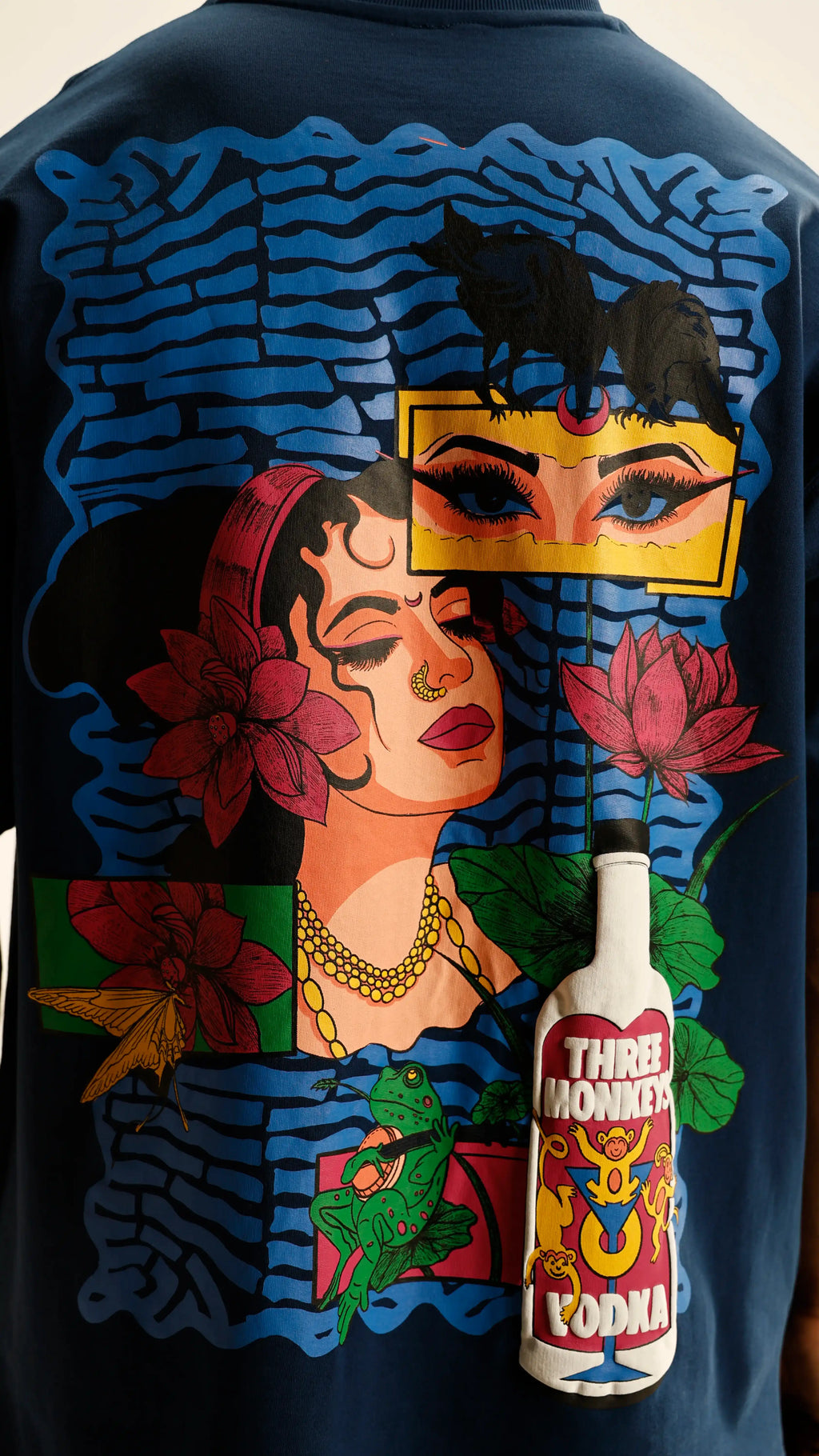 Navy Blue Unbottled Faith Zipper Tee