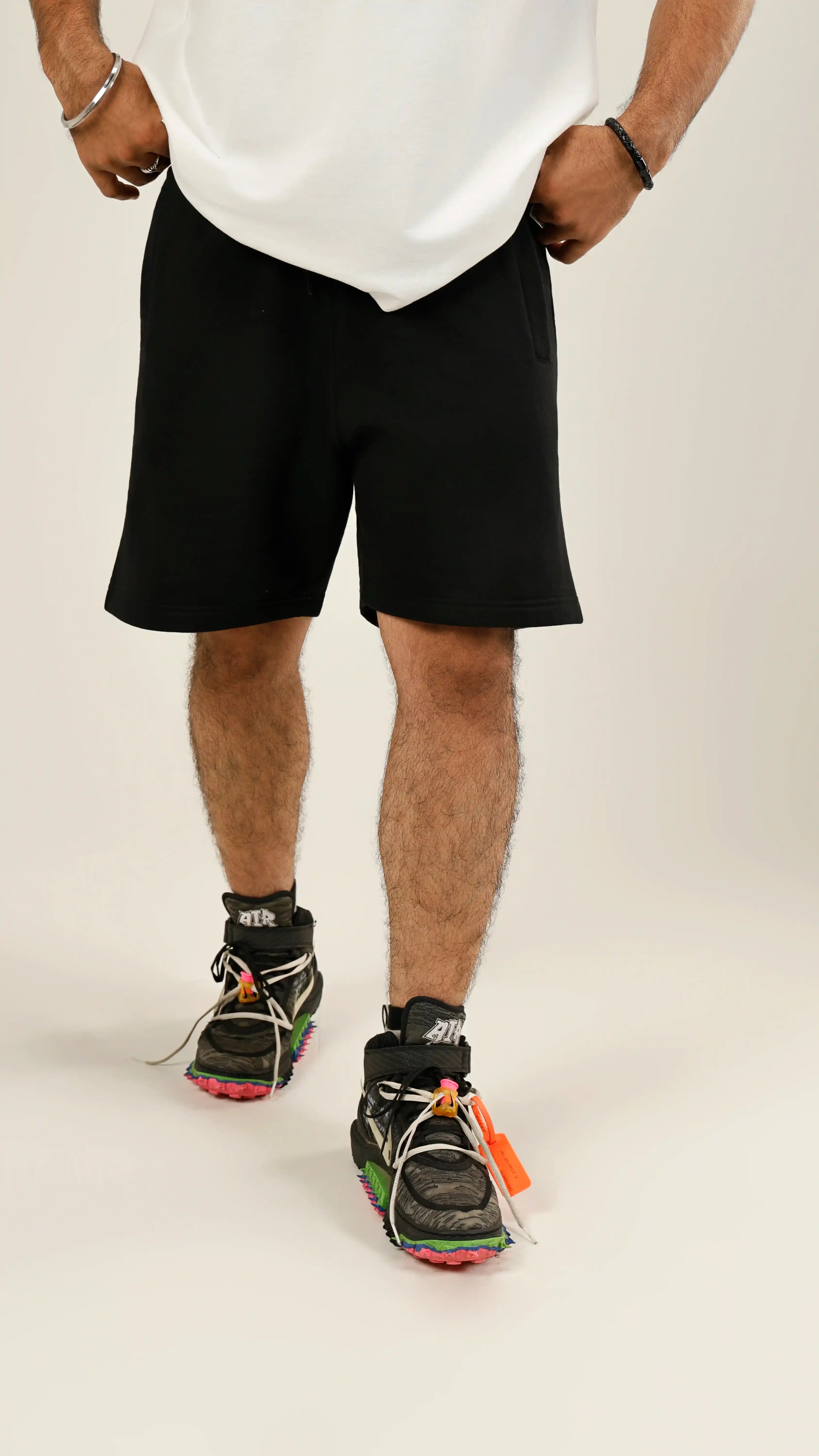 Black Three Monkeys Shorts