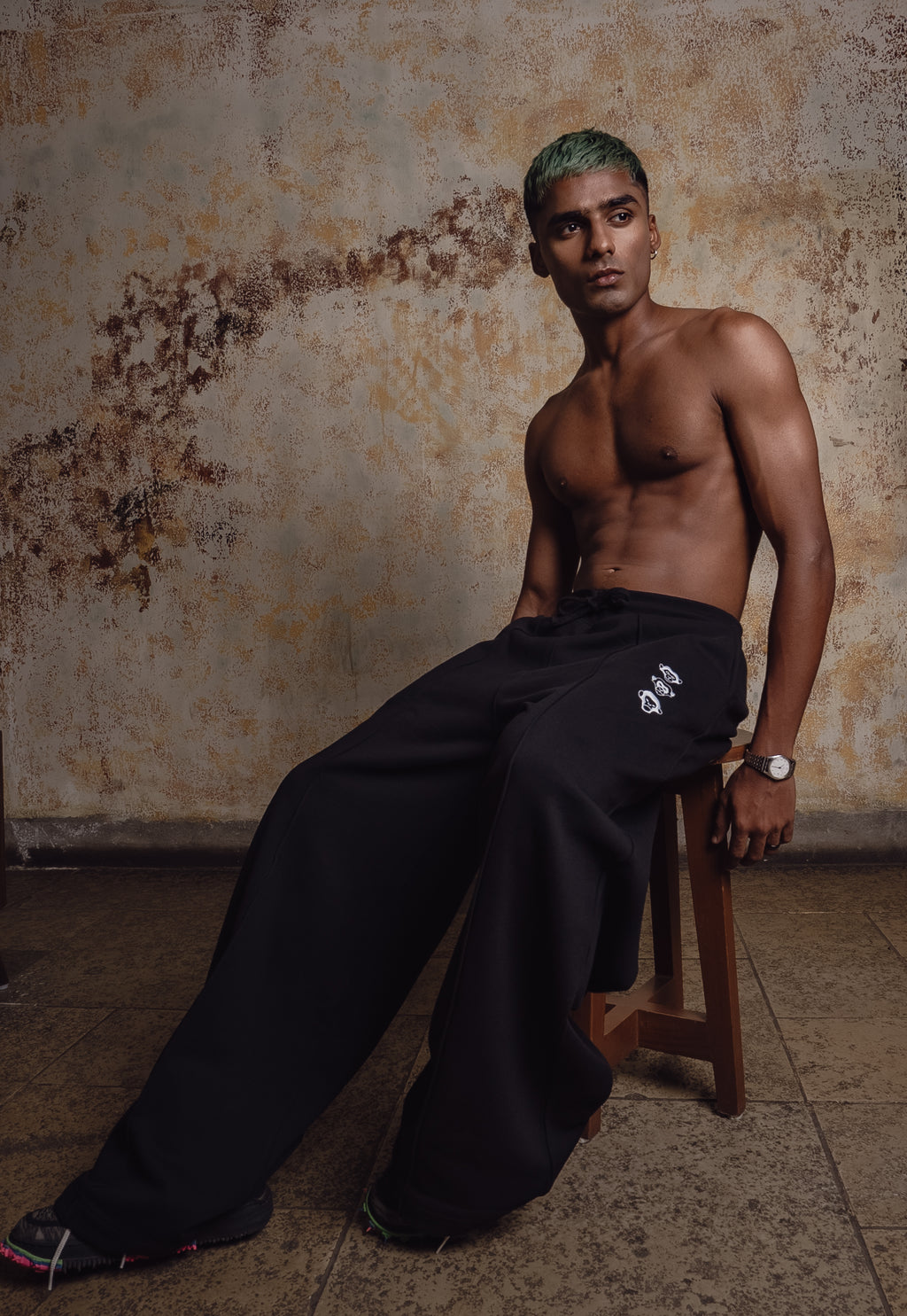 Black Unisex Monkey Pants