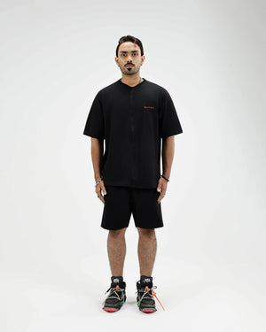 Black Where is Love Zipper  Tee