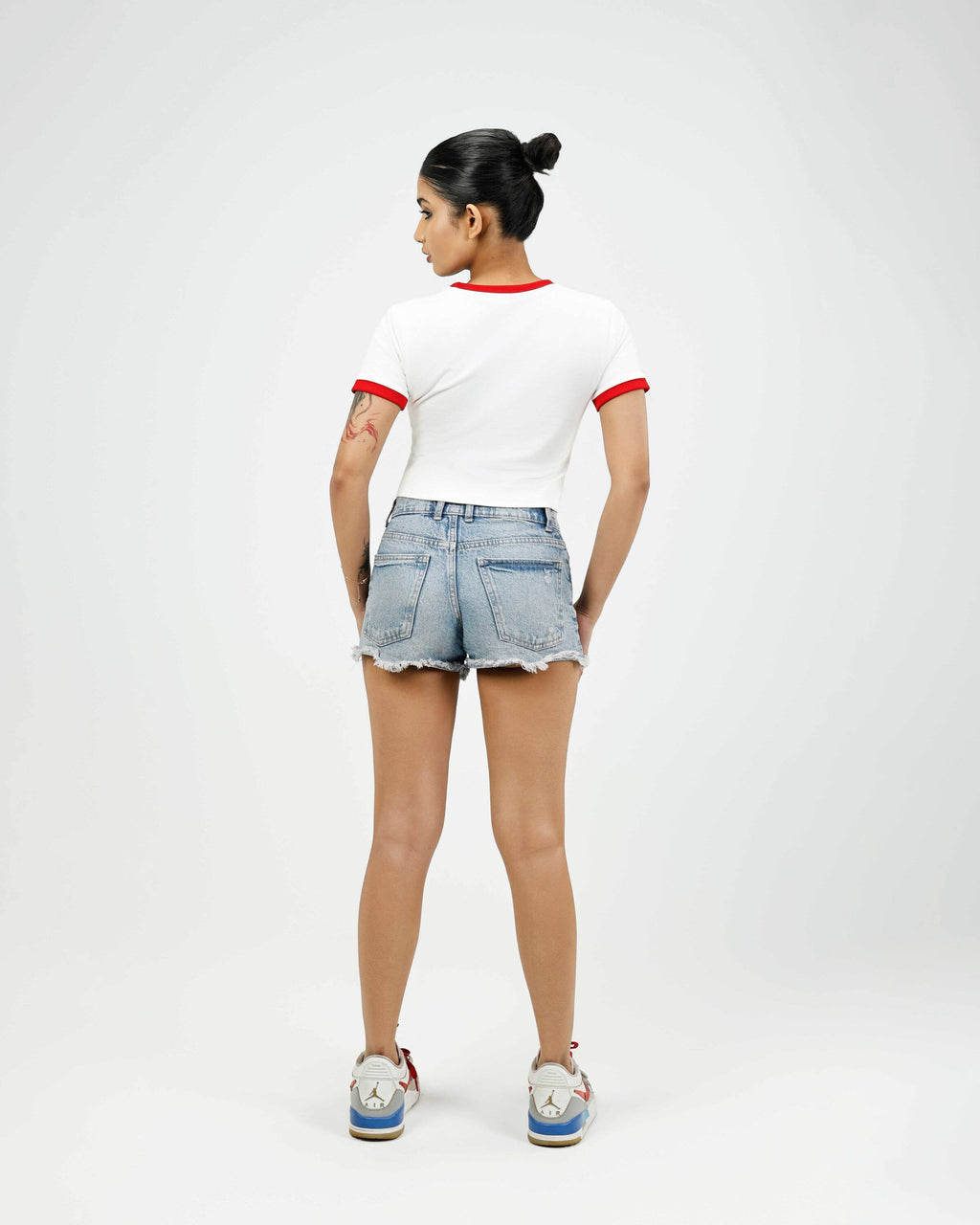 White where is Love Ringer Crop Tee