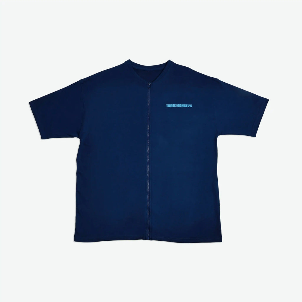 Navy Blue Unbottled Faith Zipper Tee