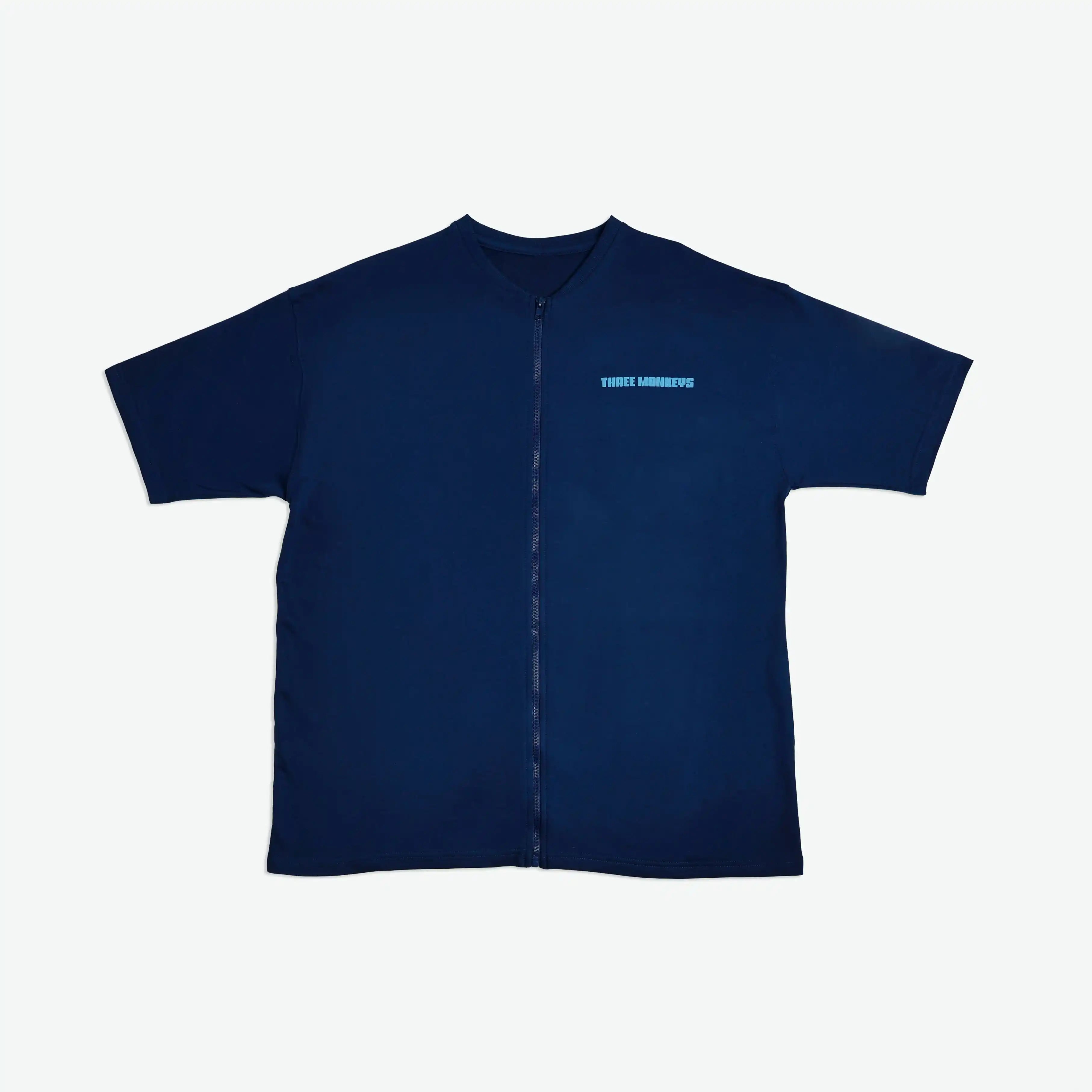 Navy Blue Unbottled Faith Zipper Tee